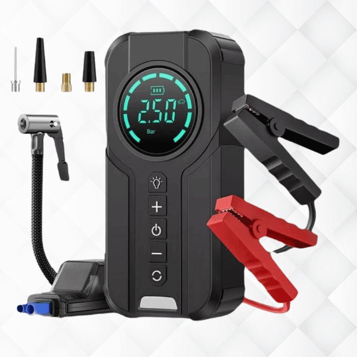 Jumper Portátil Multifuncional para Carro com Compressor de Ar