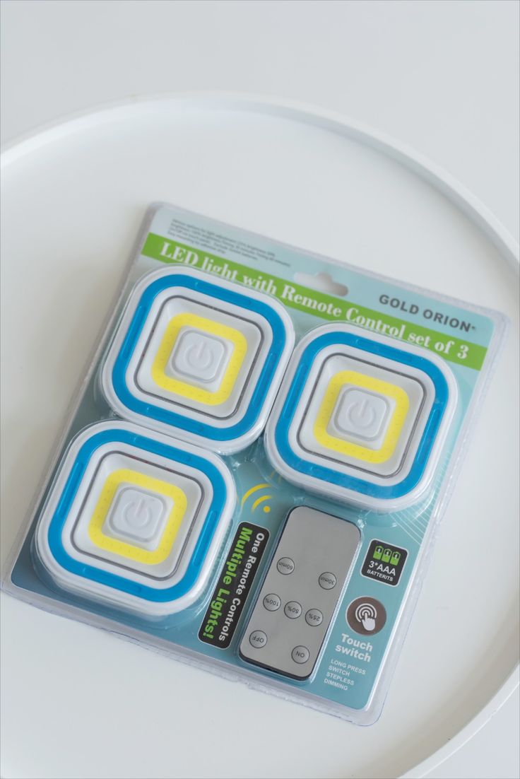 Conjunto de 3 luzes com controle remote