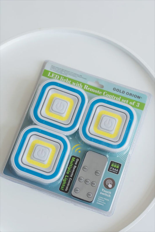Conjunto de 3 luzes com controle remote