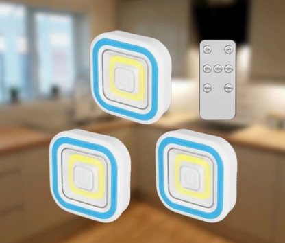 Conjunto de 3 luzes com controle remote